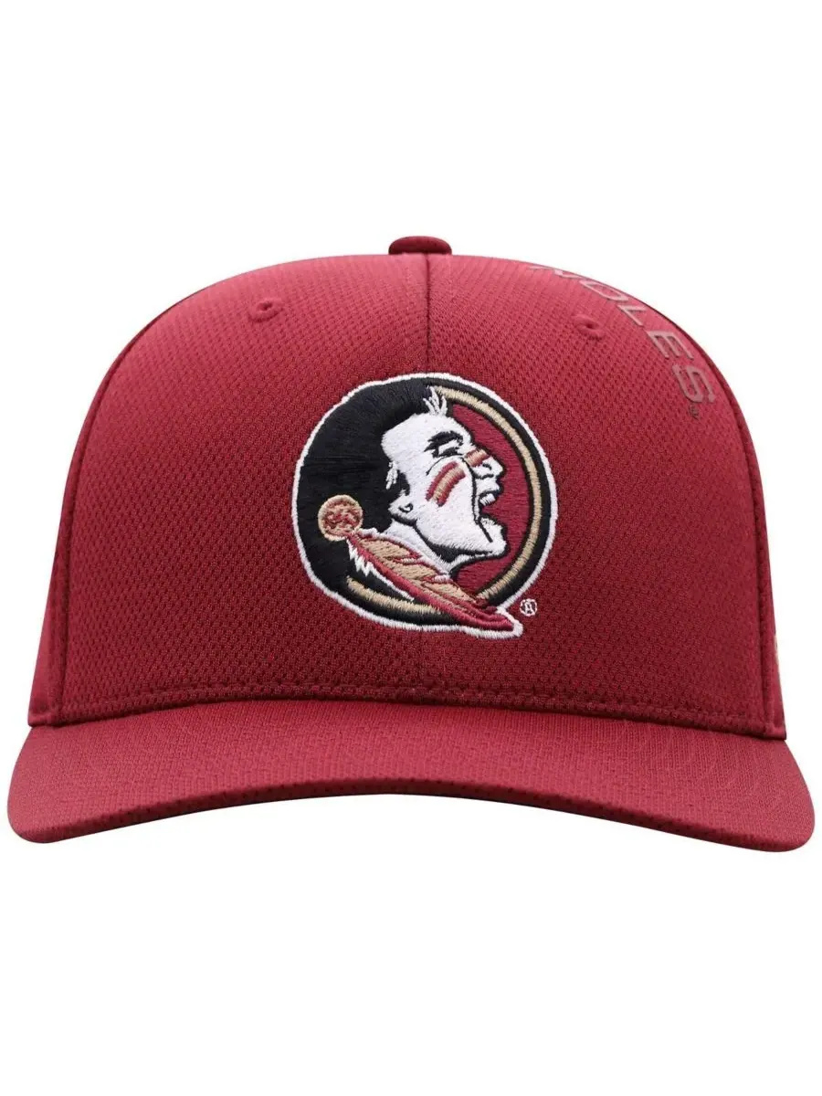 Мужская кепка Garnet Florida State Seminoles Reflex 2.0 Flex Fit Top of the World — изображение 4 из 4, гранат
