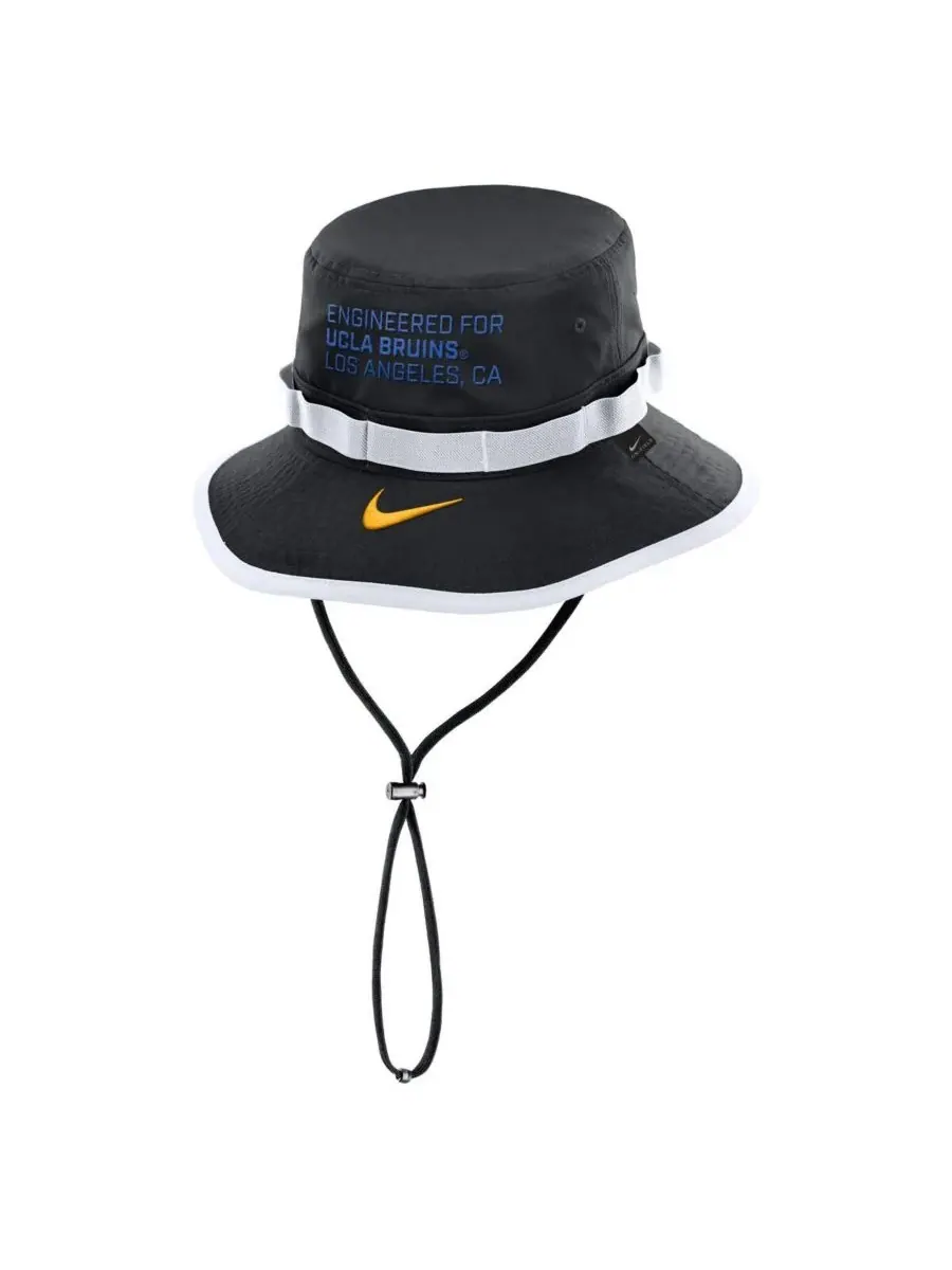 Nike Мужская черная панама UCLA Bruins 2025 Sideline Apex Boonie Performance — изображение 2 из 2, черный