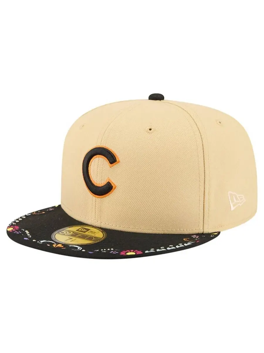 Бейсболка с вышивкой Chicago Cubs, высокая тулья New Era — изображение 1 из 5, светлый бежевый