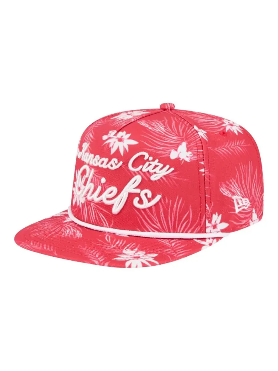 Кепка-снэпбек с пальмовым принтом Palm Print A-Frame 9FIFTY New Era — изображение 1 из 5, красный