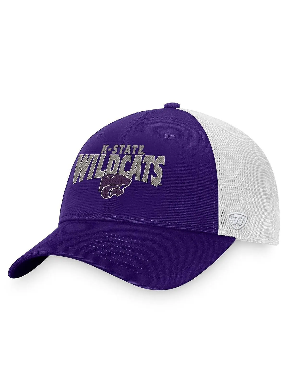 Мужская фиолетово-белая кепка Kansas State Wildcats Breakout Trucker Snapback Top of the World — изображение 1 из 3
