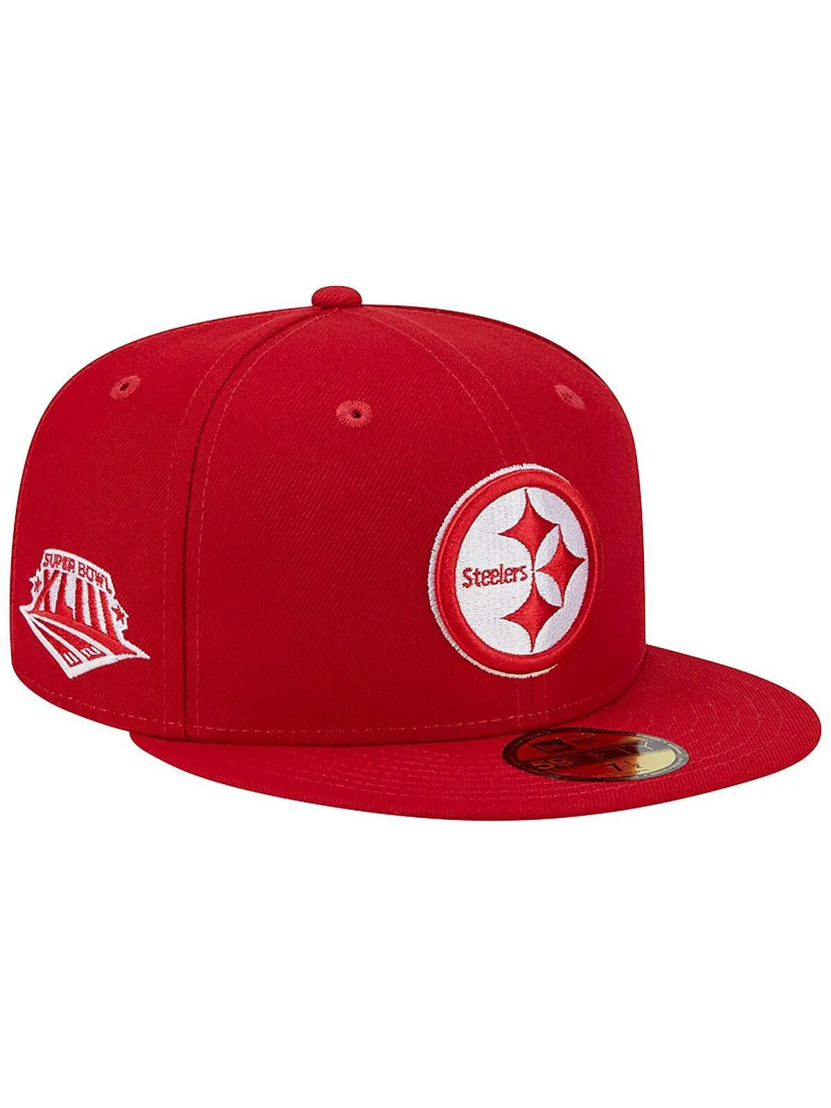 Мужская кепка Scarlet Pittsburgh Steelers Super Bowl XLIII с основной нашивкой 59FIFTY New Era