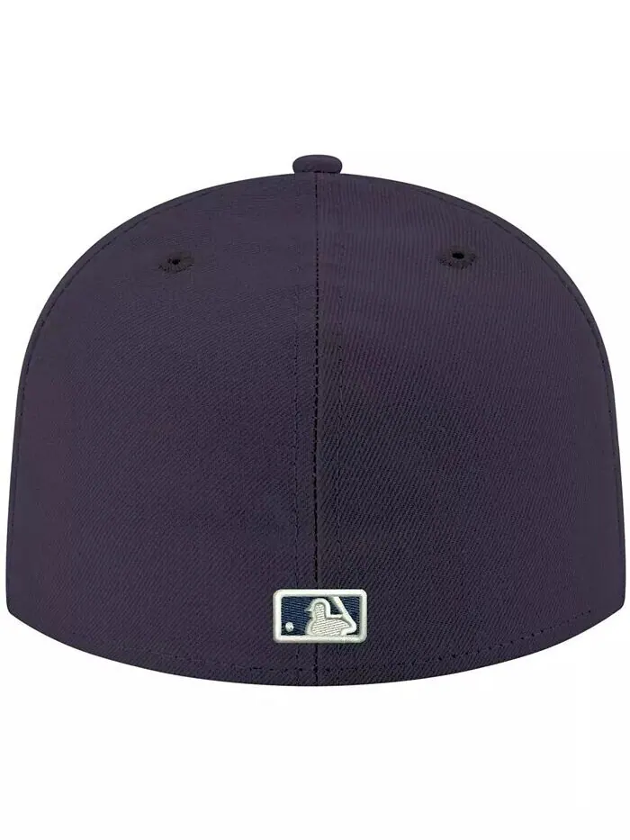 Мужская темно-синяя кепка Chicago White Sox Logo белая 59FIFTY приталенная шляпа New Era — изображение 4 из 4