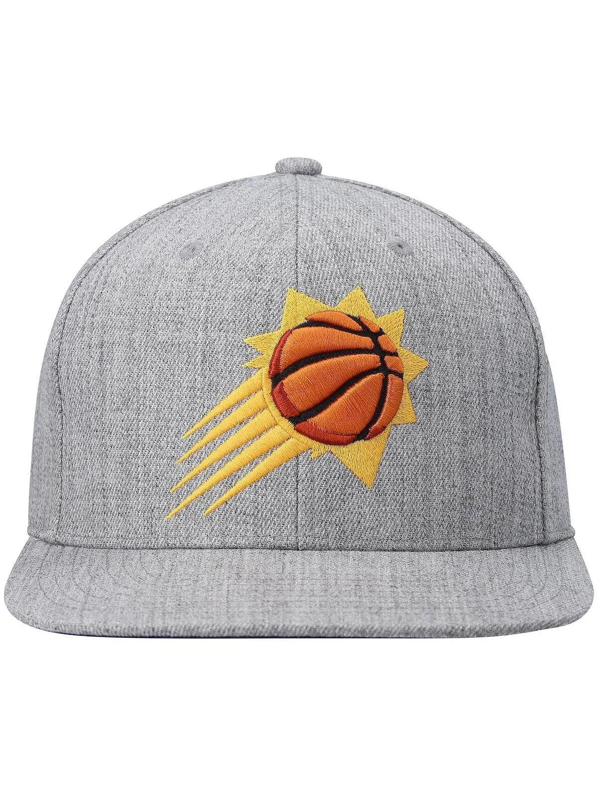 Мужская серая кепка Phoenix Suns 2.0 Snapback с меланжевым рисунком Mitchell & Ness — изображение 2 из 4, серый