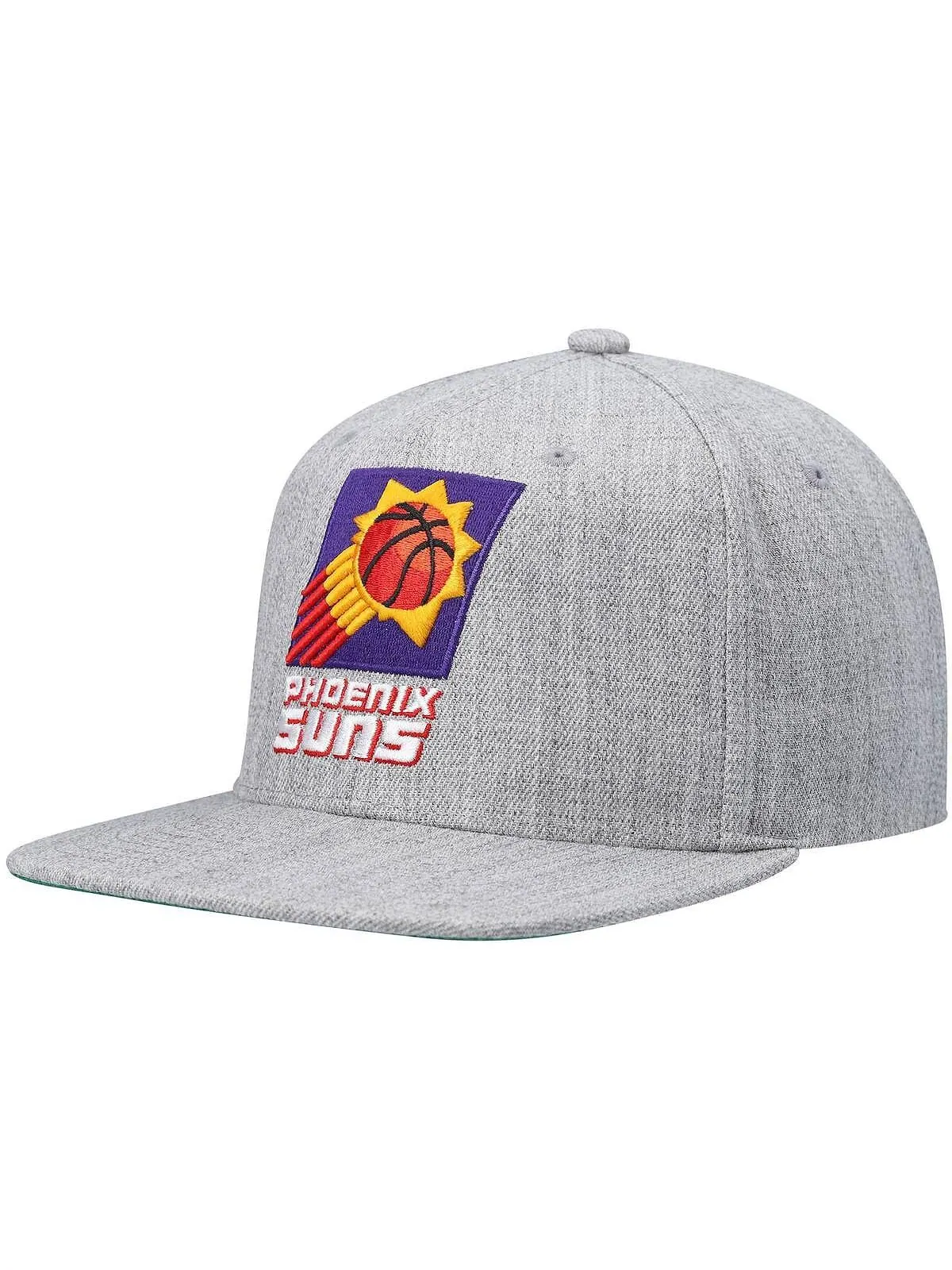 Мужская серая кепка с застежкой Phoenix Suns Hardwood Classics Team 2.0 Snapback Mitchell & Ness — изображение 1 из 4, серый