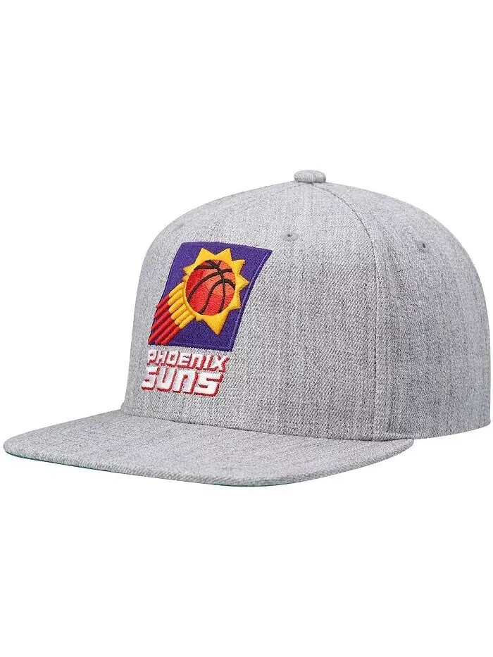 Мужская серая кепка с застежкой Phoenix Suns Hardwood Classics Team 2.0 Snapback Mitchell & Ness — изображение 1 из 4