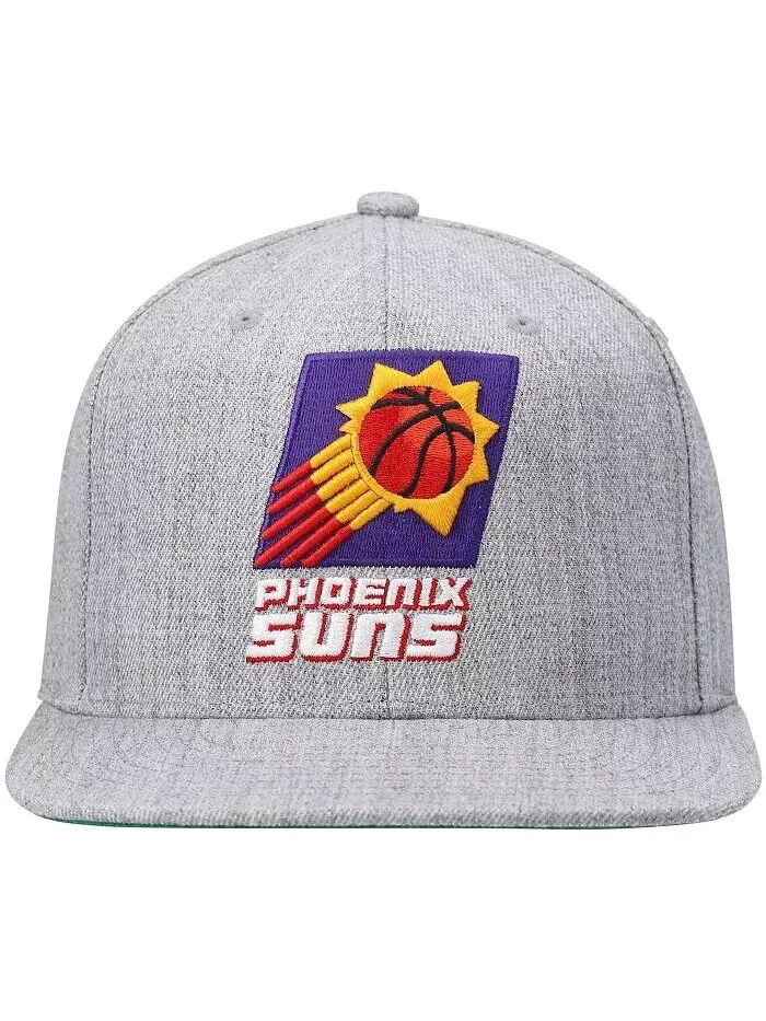 Мужская серая кепка с застежкой Phoenix Suns Hardwood Classics Team 2.0 Snapback Mitchell & Ness — изображение 3 из 4
