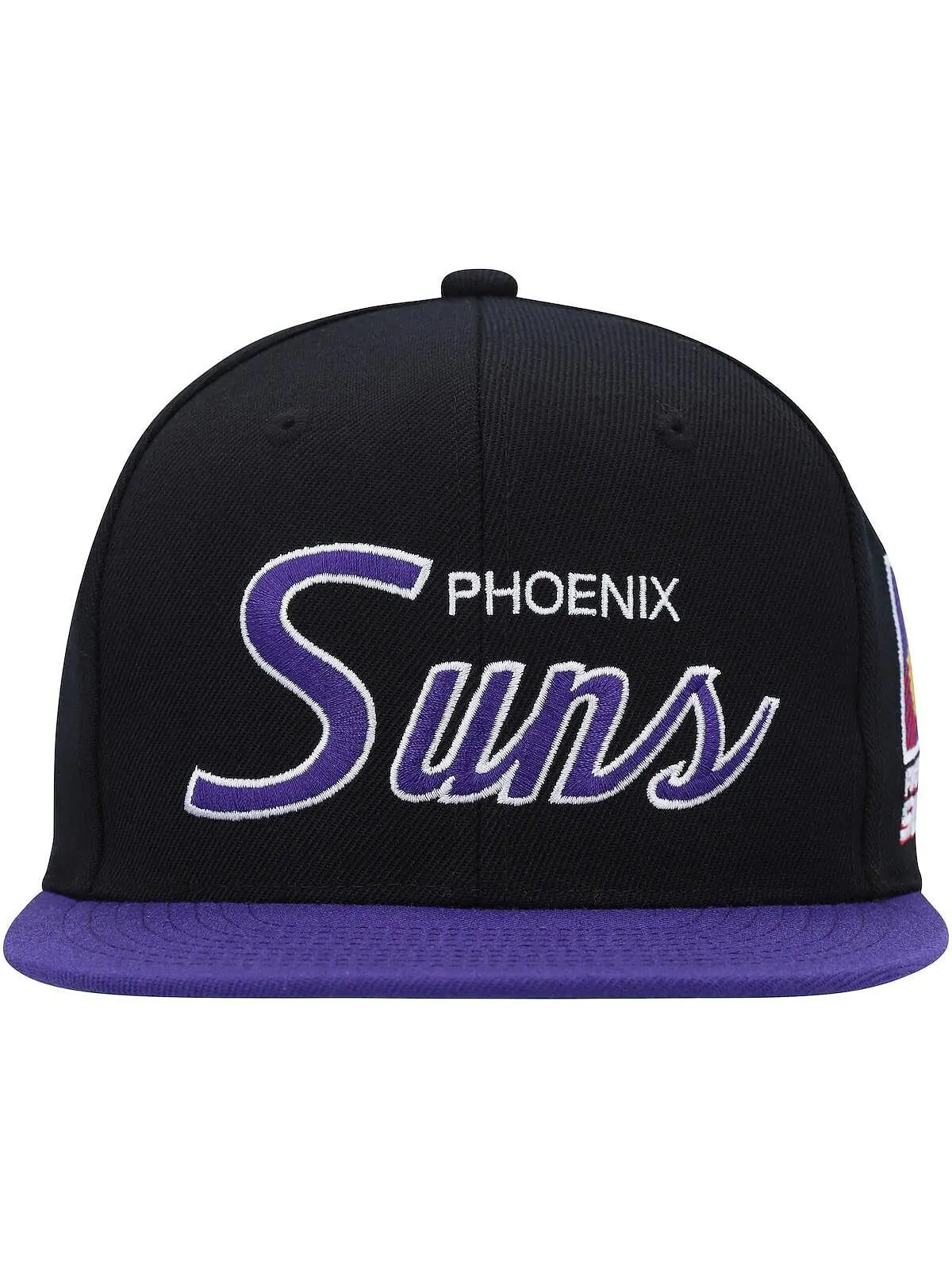 Мужская кепка Snapback Black Phoenix Suns Hardwood Classics MVP Team Script 2.0 Mitchell & Ness — изображение 2 из 4, черный