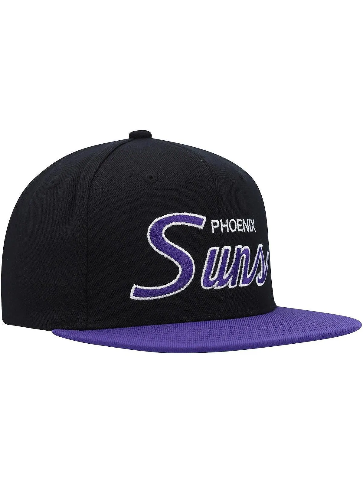 Мужская кепка Snapback Black Phoenix Suns Hardwood Classics MVP Team Script 2.0 Mitchell & Ness — изображение 3 из 4, черный