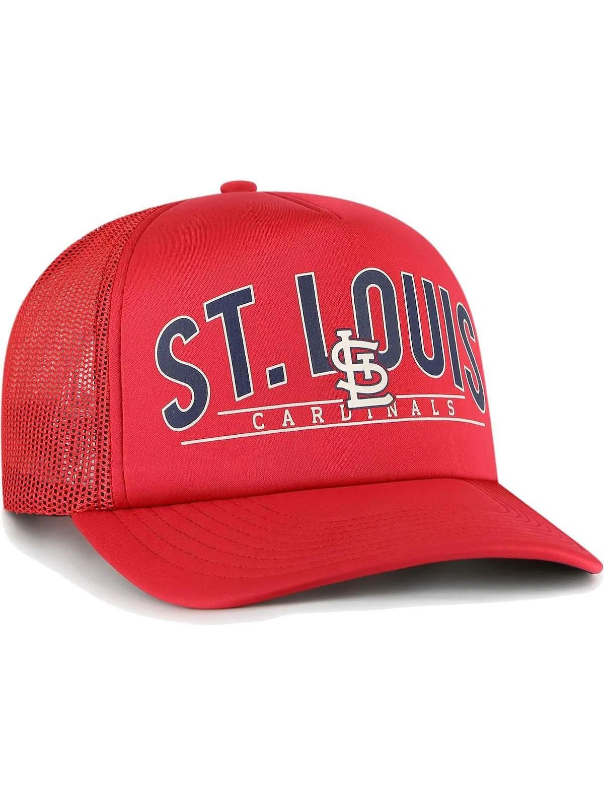 Мужская красная кепка St. Louis Cardinals Backhaul из пеноматериала Trucker Snapback '47 Brand — изображение 2 из 2, красный