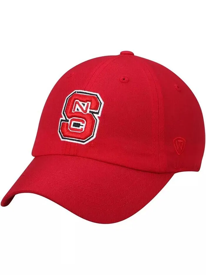 Мужская красная регулируемая шляпа с логотипом NC State Wolfpack Primary Top Of The World — изображение 1 из 4