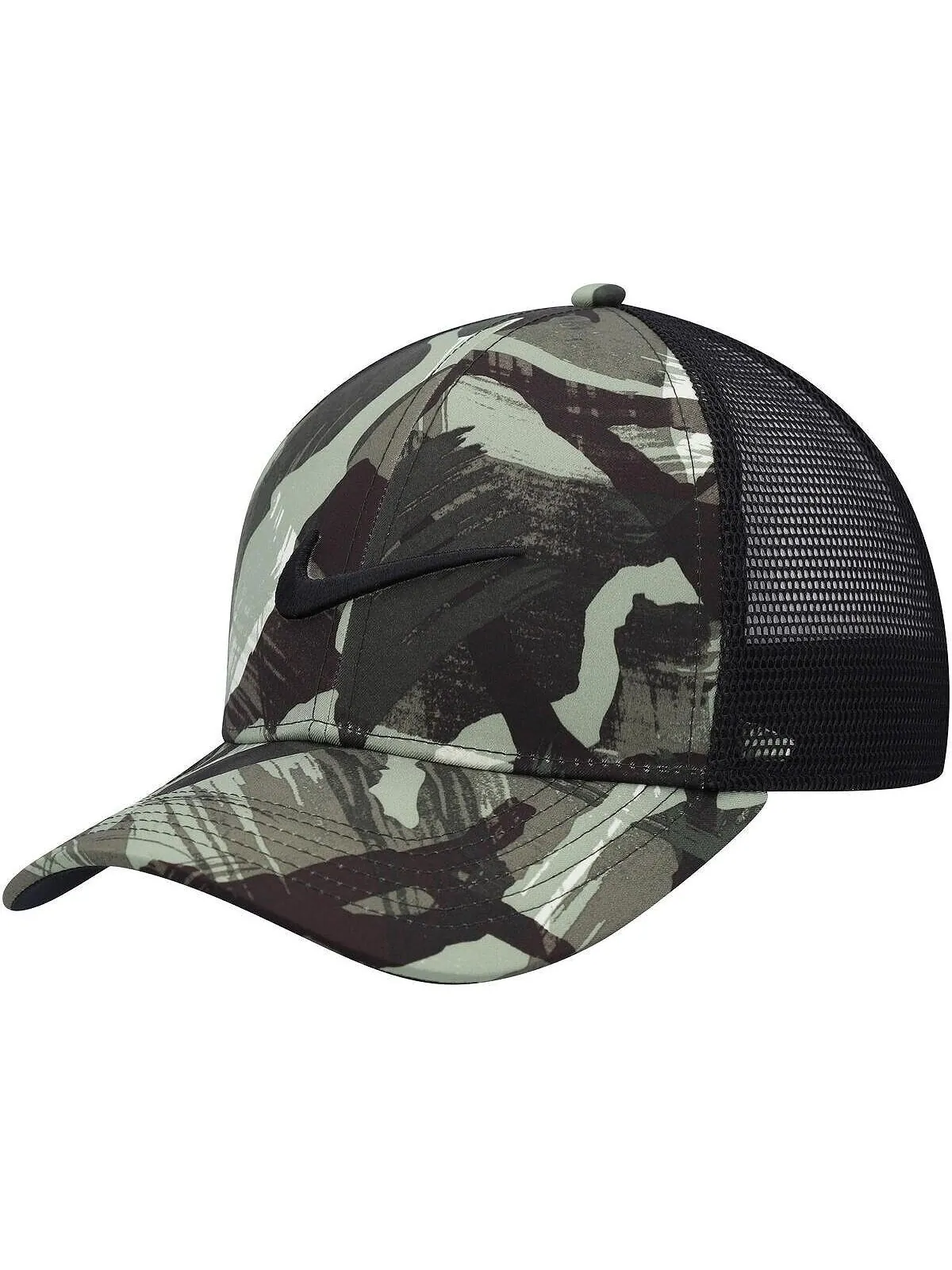 Мужская кепка Snapback Legacy91 Trucker Performance черного цвета с камуфляжем и черным цветом Nike — изображение 1 из 4