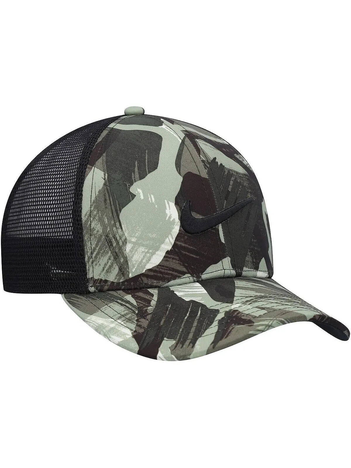 Мужская кепка Snapback Legacy91 Trucker Performance черного цвета с камуфляжем и черным цветом Nike — изображение 3 из 4