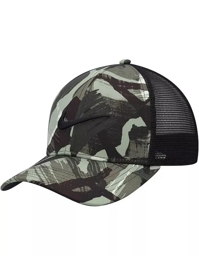 Мужская кепка Snapback Legacy91 Trucker Performance черного цвета с камуфляжем и черным цветом Nike — изображение 1 из 4
