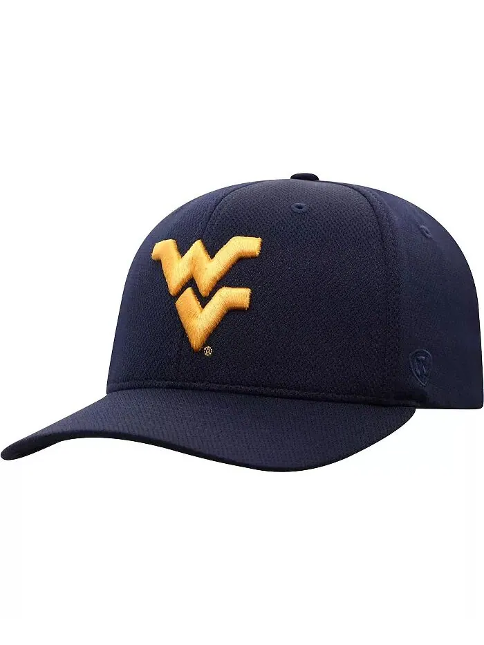 Мужская темно-синяя кепка West Virginia Mountaineers Reflex Logo Flex Top of the World — изображение 1 из 4