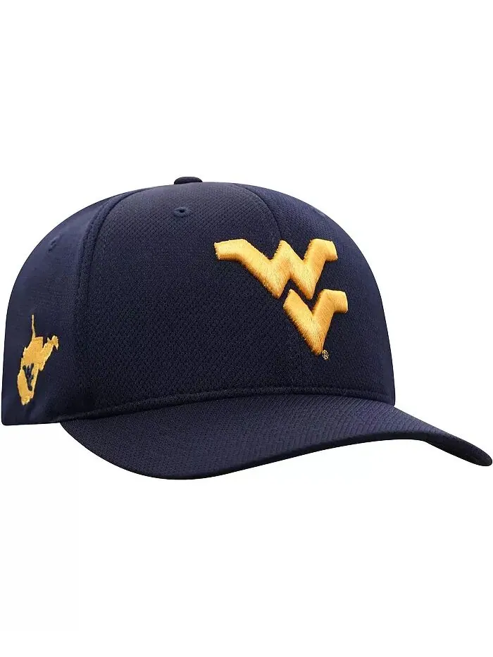 Мужская темно-синяя кепка West Virginia Mountaineers Reflex Logo Flex Top of the World — изображение 3 из 4