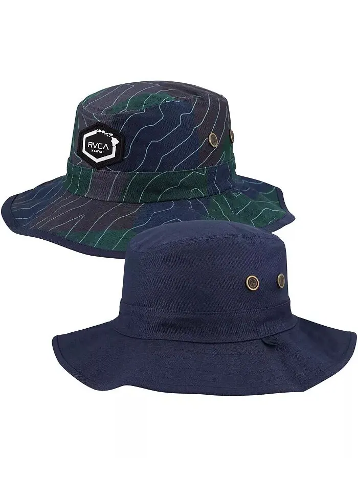 Мужская темно-синяя шляпа Island Hex Reverse Boonie RVCA — изображение 1 из 4