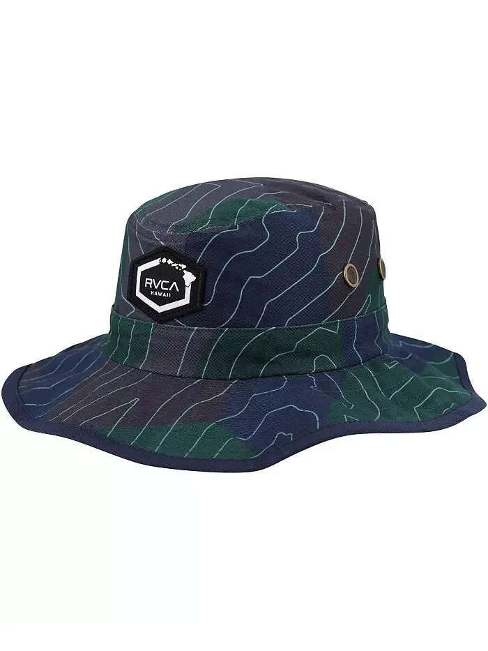Мужская темно-синяя шляпа Island Hex Reverse Boonie RVCA — изображение 4 из 4