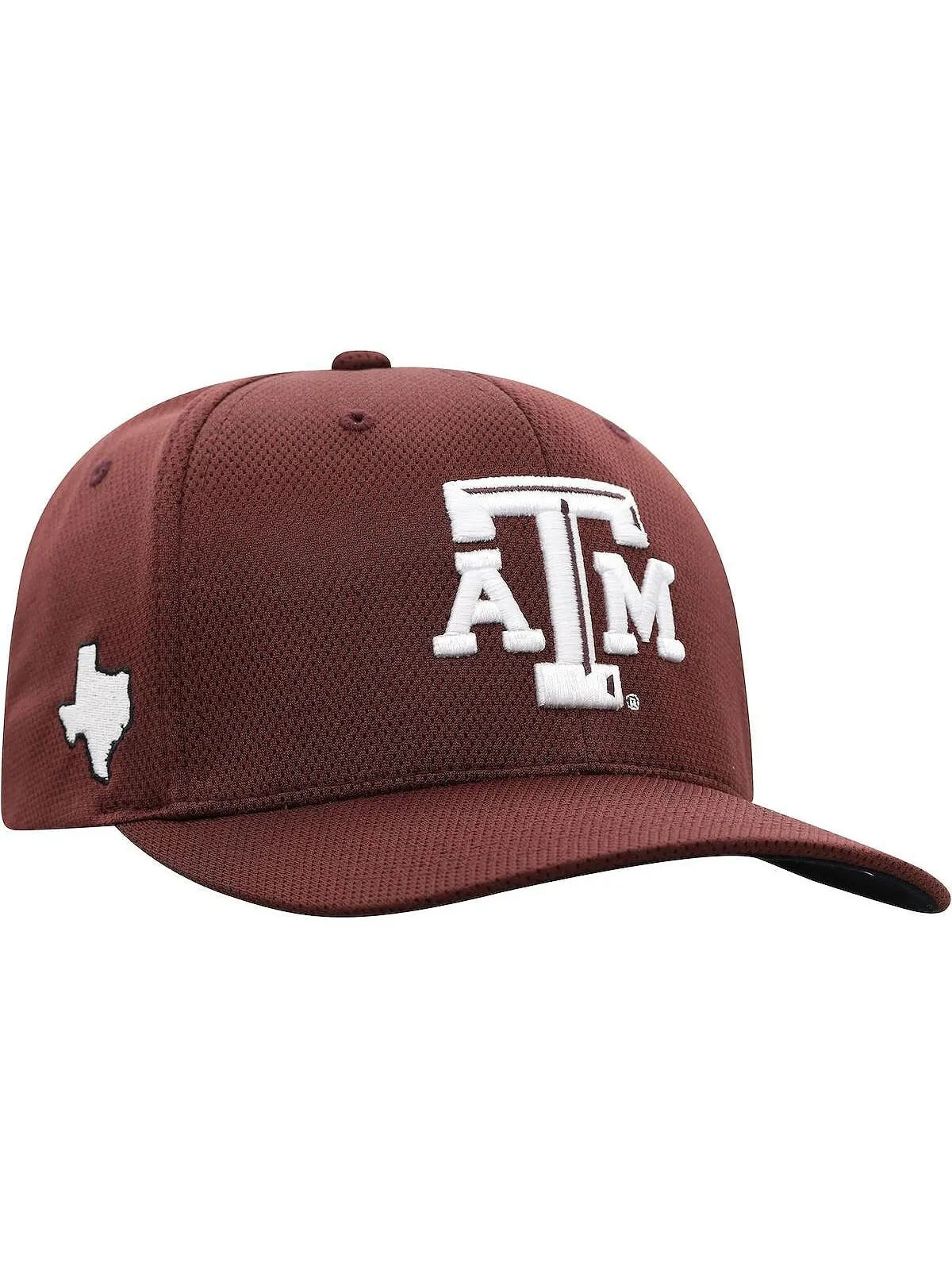 Мужская темно-бордовая шляпа с логотипом Texas A&M Aggies Reflex Flex Top of the World — изображение 3 из 4, коричневый