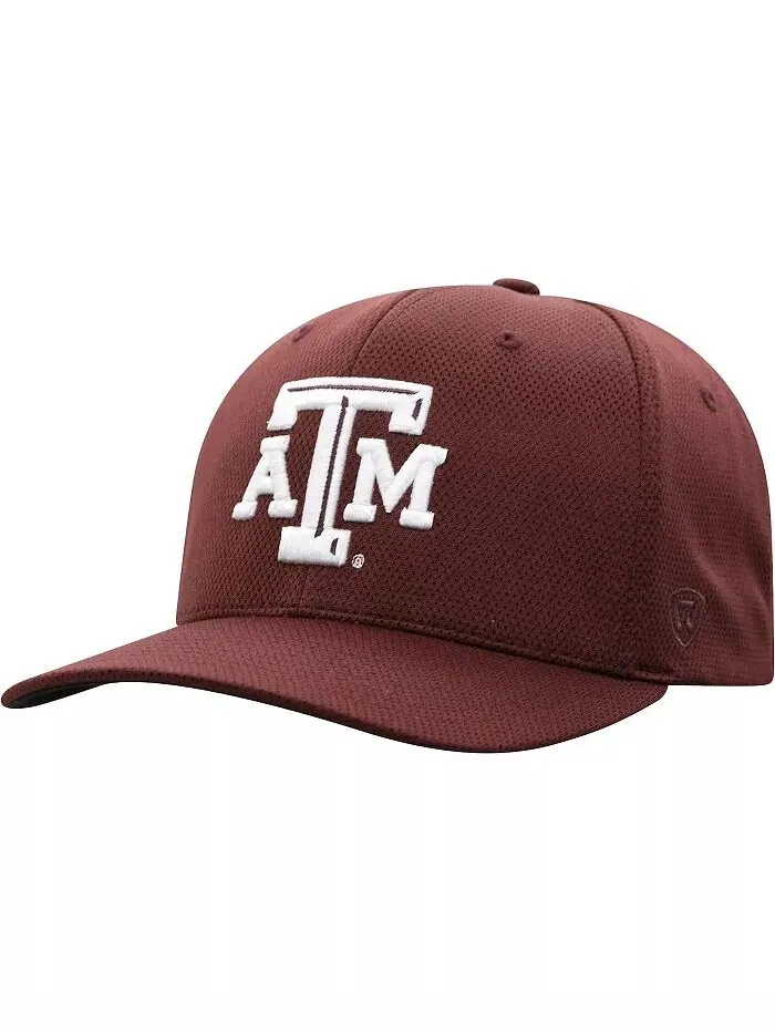 Мужская темно-бордовая техасская кепка A&M Aggies Reflex Logo Flex Top of the World — изображение 1 из 4