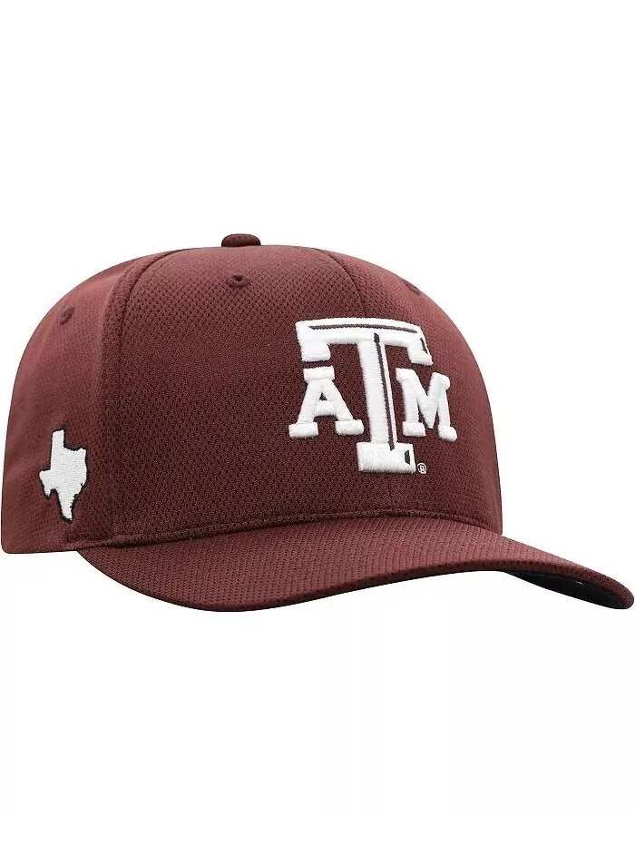 Мужская темно-бордовая техасская кепка A&M Aggies Reflex Logo Flex Top of the World — изображение 3 из 4