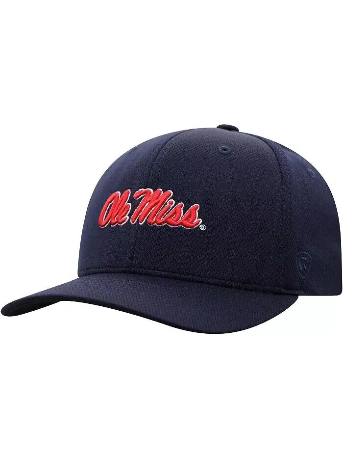 Мужская темно-синяя шляпа с гибким логотипом Ole Miss Rebels Reflex Top Of The World — изображение 1 из 4