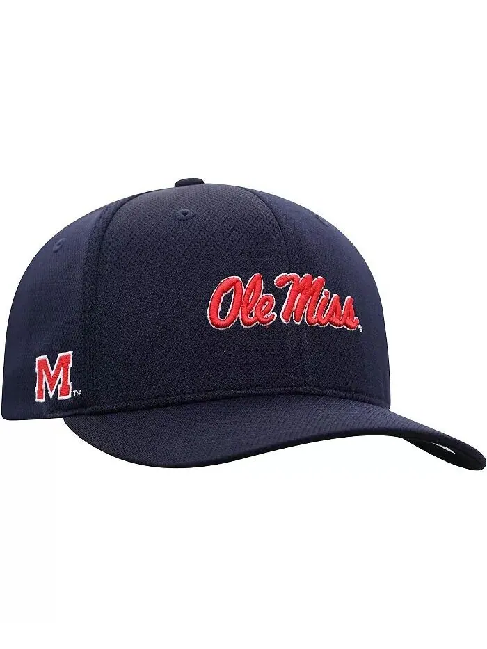 Мужская темно-синяя шляпа с гибким логотипом Ole Miss Rebels Reflex Top Of The World — изображение 3 из 4