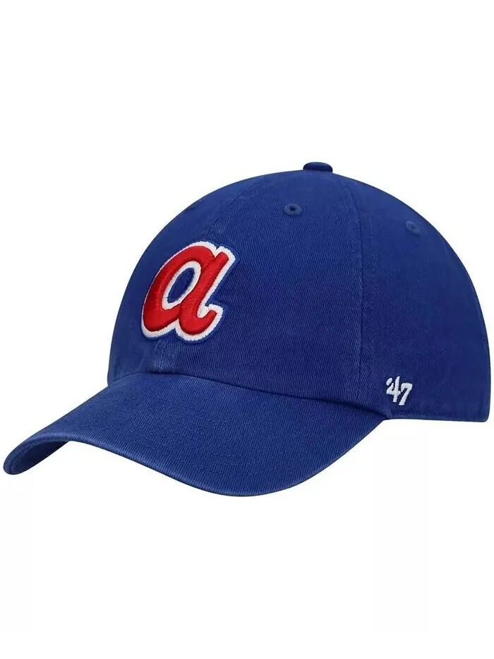 Мужская регулируемая шляпа с логотипом Royal Atlanta Braves 1972 Cooperstown Collection '47 Brand — изображение 1 из 4