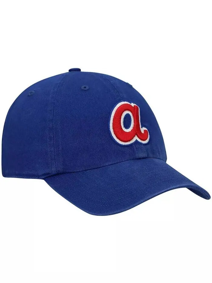 Мужская регулируемая шляпа с логотипом Royal Atlanta Braves 1972 Cooperstown Collection '47 Brand — изображение 3 из 4