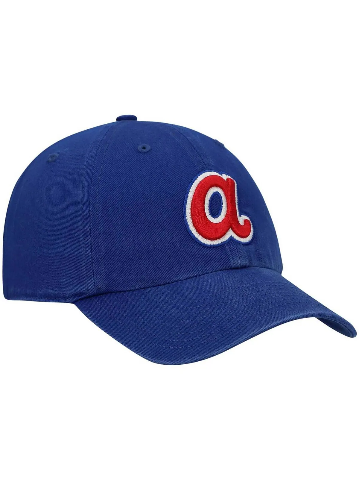 Мужская регулируемая шляпа с логотипом Royal Atlanta Braves 1972 Cooperstown Collection '47 Brand — изображение 3 из 4