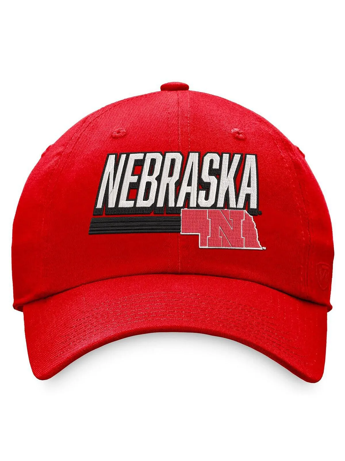 Мужская красная регулируемая шляпа Nebraska Huskers Slice Top of the World — изображение 2 из 2, красный