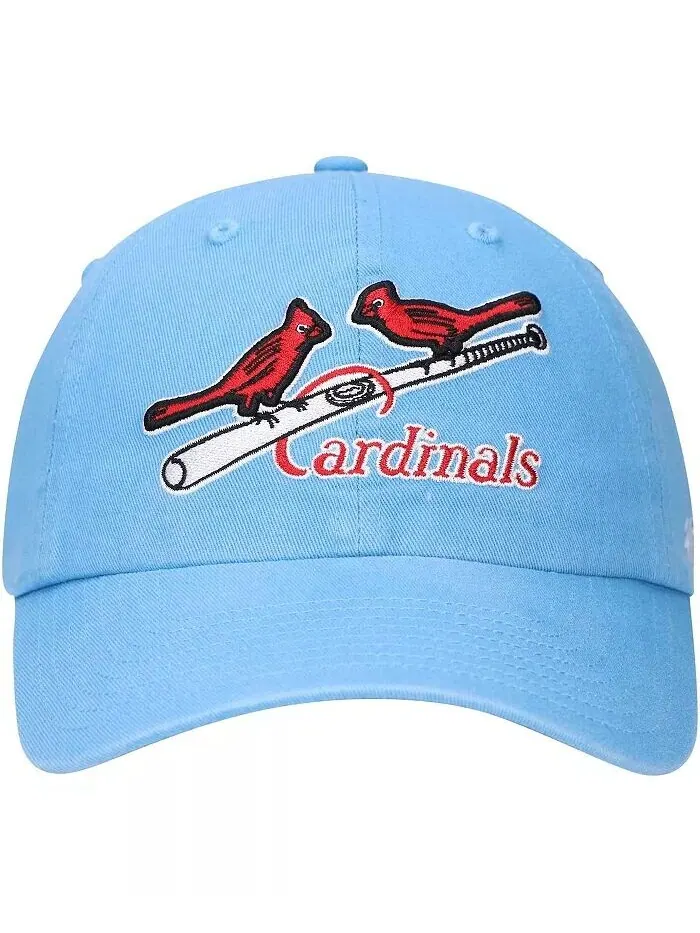 Мужская голубая регулируемая шляпа с логотипом St. Louis Cardinals Cooperstown Collection '47 Brand — изображение 2 из 4
