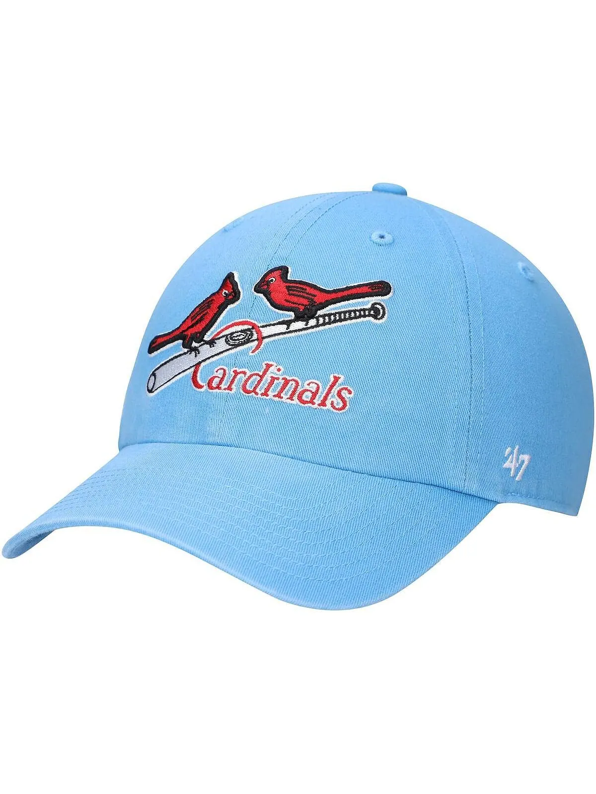 Мужская голубая регулируемая шляпа с логотипом St. Louis Cardinals Cooperstown Collection '47 Brand — изображение 1 из 4