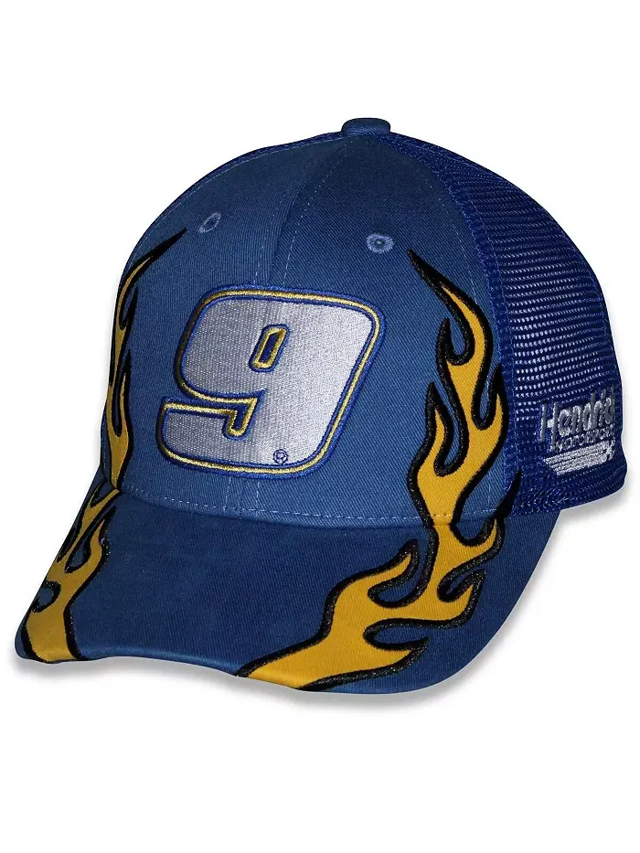 Регулируемая кепка Blue Chase Elliott NAPA Flame Trucker для больших мальчиков и девочек Checkered
