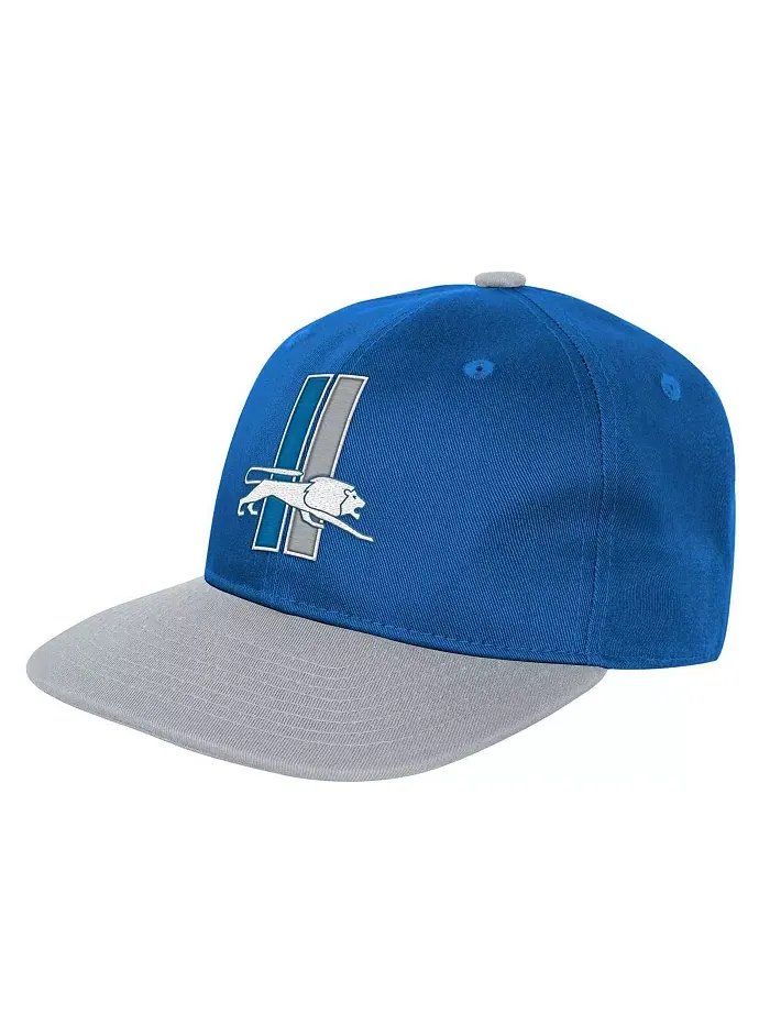 Синяя кепка Detroit Lions для мальчиков и девочек, настоящая ретро-регулировка Outerstuff — изображение 1 из 3