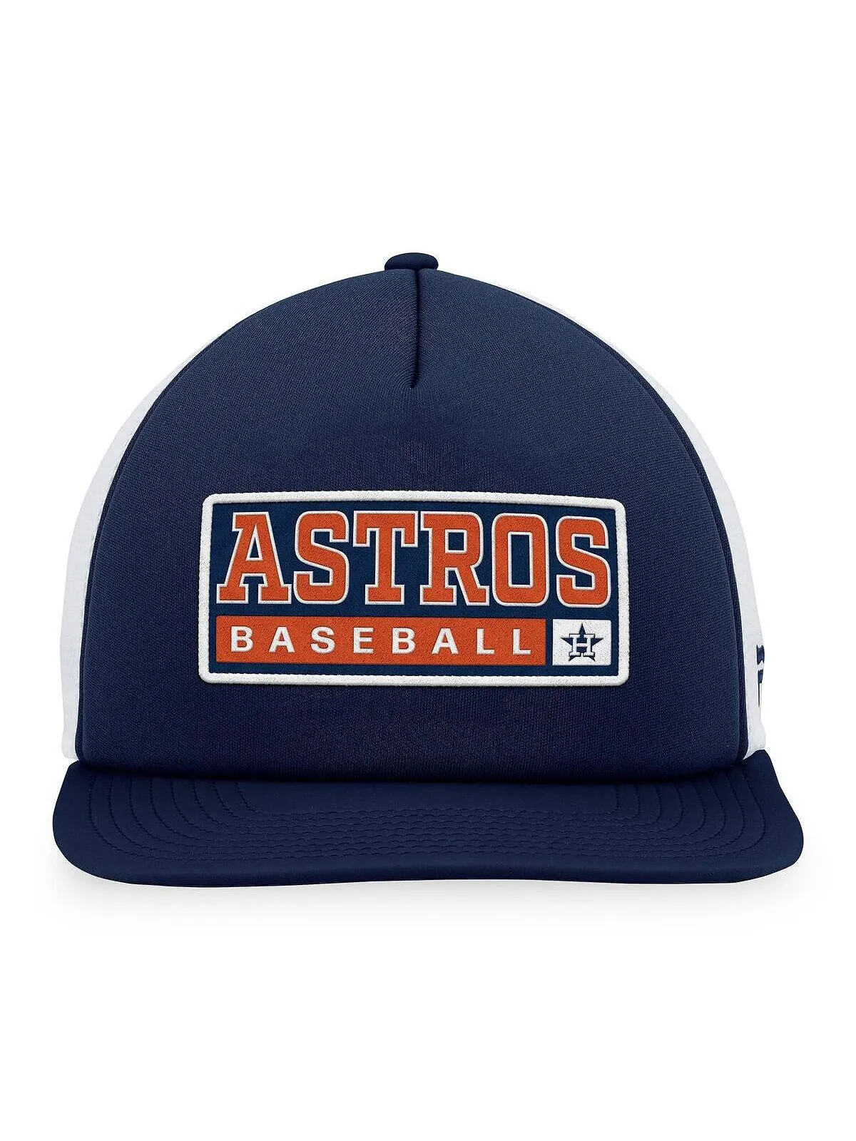 Мужская темно-синяя белая кепка Houston Astros Foam Trucker Snapback Majestic — изображение 2 из 4, темно-синий белый