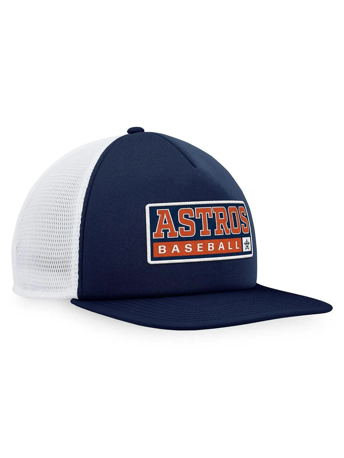 Мужская темно-синяя белая кепка Houston Astros Foam Trucker Snapback Majestic — изображение 3 из 4, темно-синий белый