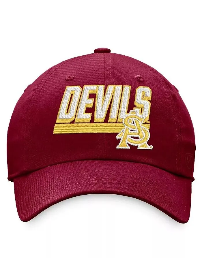 Мужская бордовая регулируемая шляпа Arizona State Sun Devils Slice Top Of The World — изображение 2 из 4