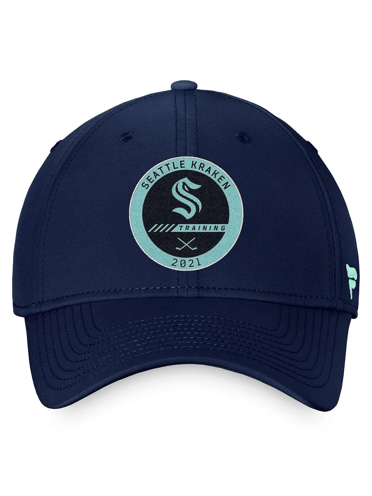 Мужская фирменная гибкая шапка Deep Sea Blue Seattle Kraken Authentic Pro Training Camp Fanatics — изображение 2 из 4