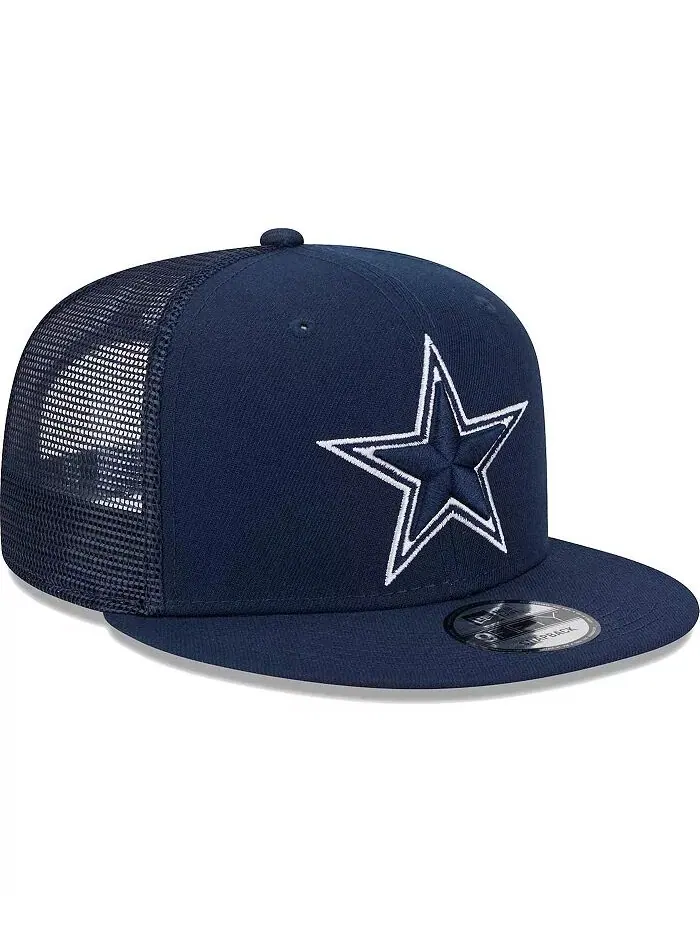 Мужская темно-синяя бейсболка Dallas Cowboys Main Trucker 9FIFTY Snapback New Era — изображение 3 из 4