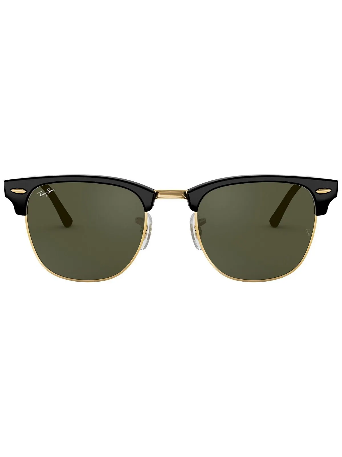 Солнцезащитные очки унисекс с низкой перемычкой, RB3016F CLUBMASTER CLASSIC 55 Ray-Ban — изображение 2 из 10, черный