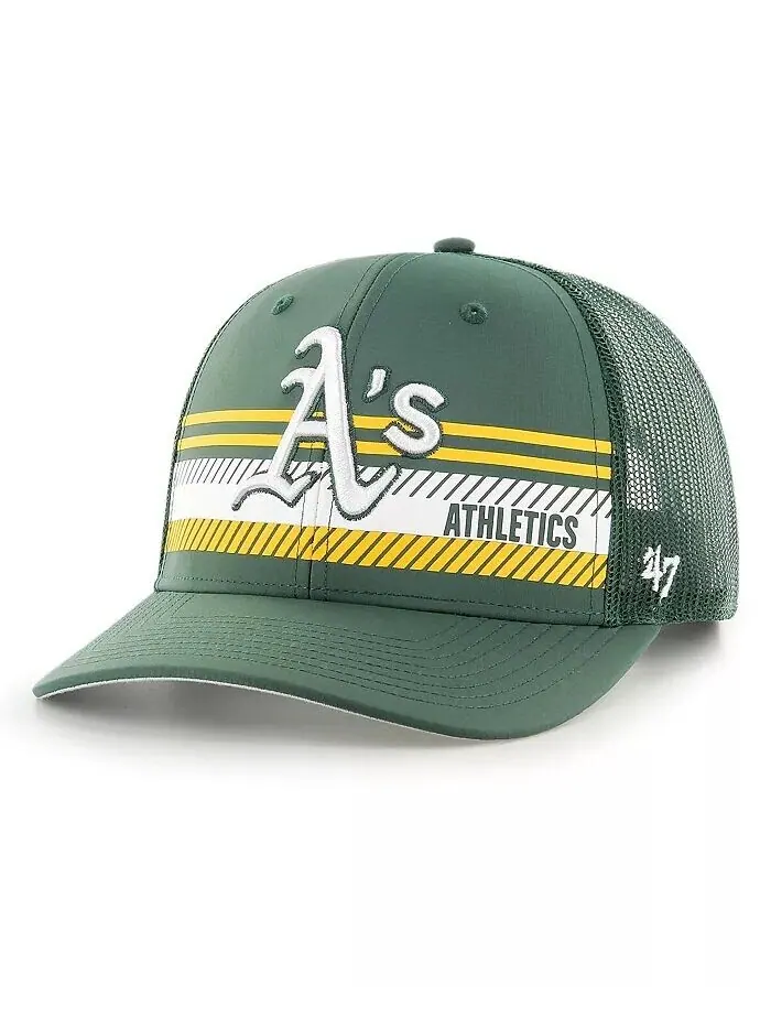 Мужская кепка Snapback Green Oakland Athletics Cumberland Trucker '47 Green '47 Brand — изображение 1 из 2