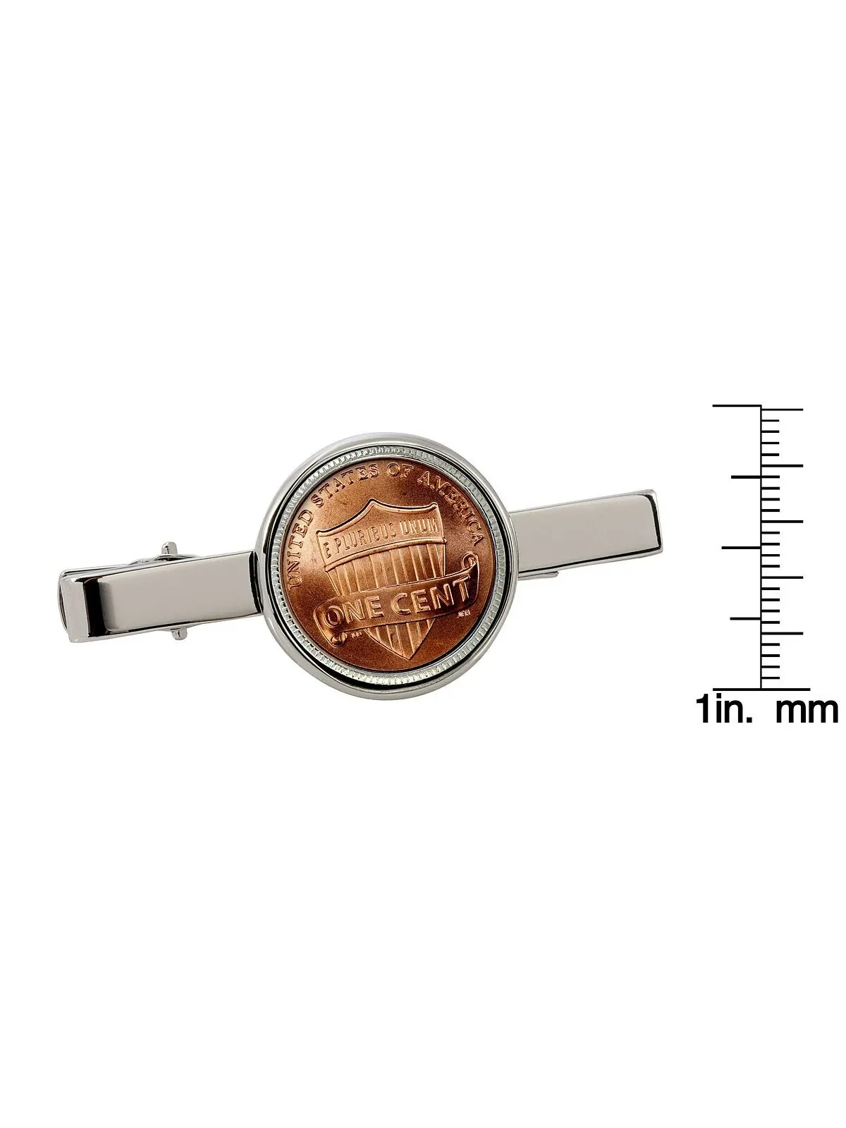 Зажим для галстука в виде монеты Lincoln Union Shield в виде пенни American Coin Treasures — изображение 3 из 3, серебряный