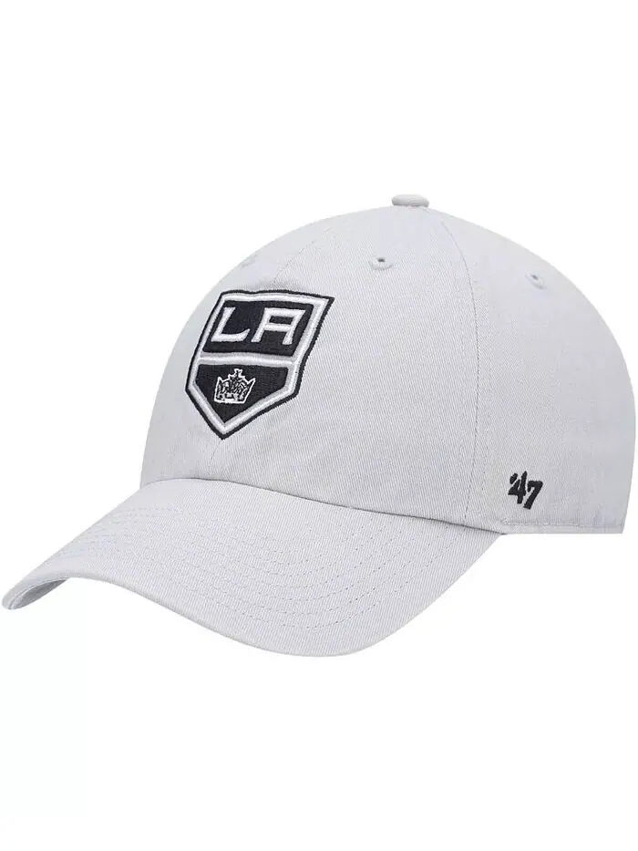 Мужская серая регулируемая кепка Los Angeles Kings Clean Up '47 Brand — изображение 1 из 4