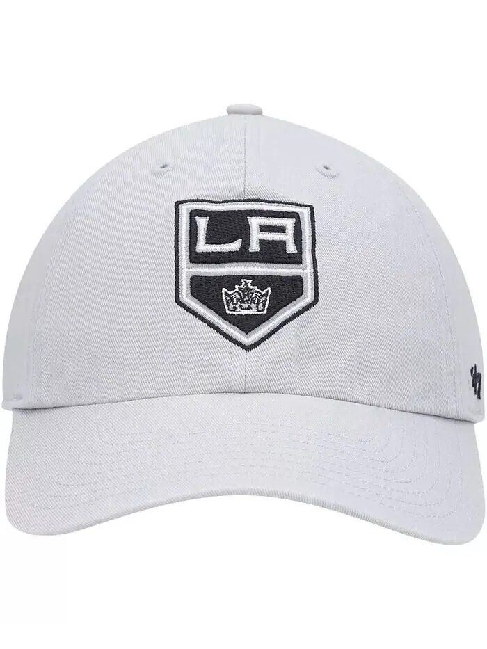 Мужская серая регулируемая кепка Los Angeles Kings Clean Up '47 Brand — изображение 2 из 4