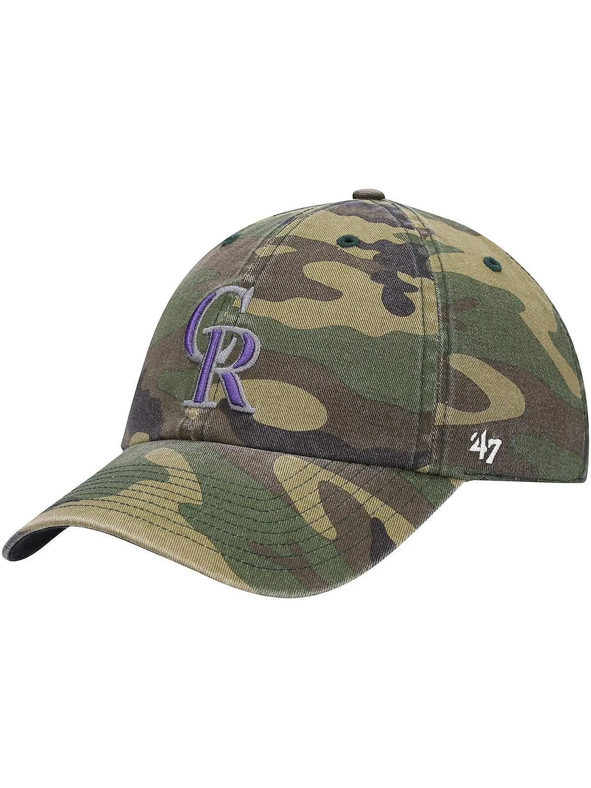 Мужская регулируемая шапка с камуфляжным принтом '47 Colorado Rockies Team Clean Up '47 Brand — изображение 1 из 4