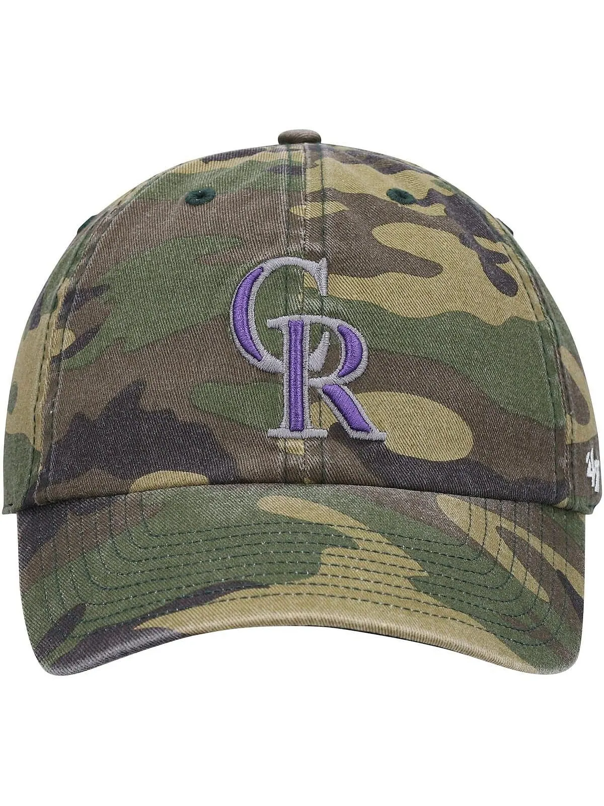 Мужская регулируемая шапка с камуфляжным принтом '47 Colorado Rockies Team Clean Up '47 Brand — изображение 2 из 4