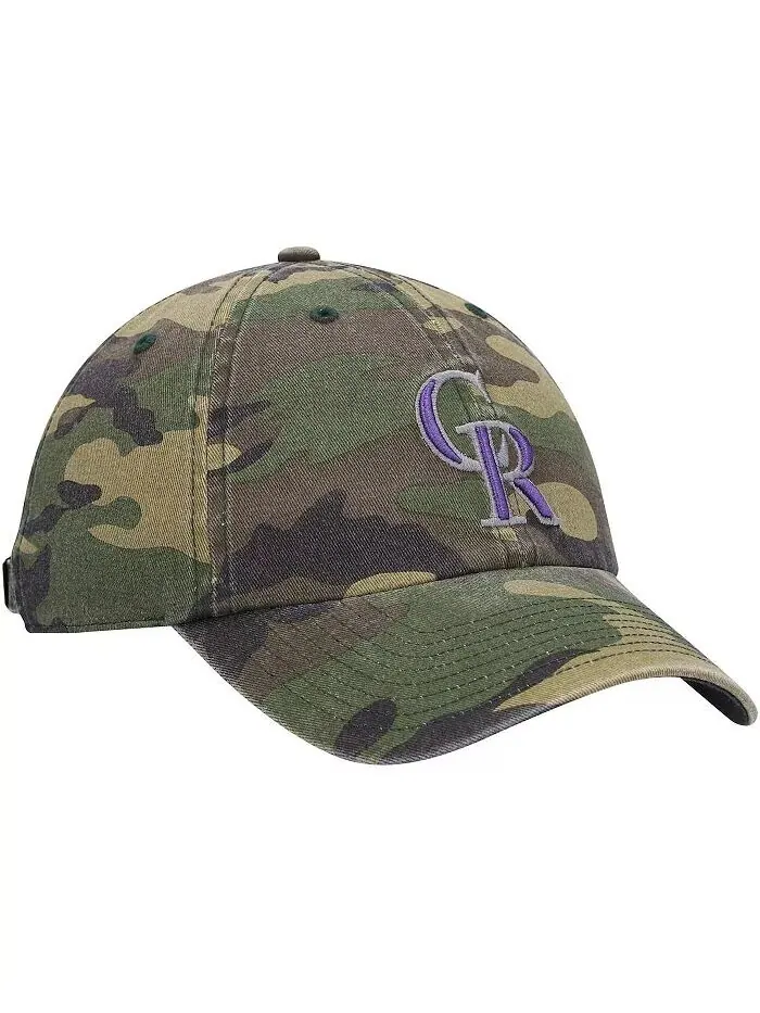 Мужская регулируемая шапка с камуфляжным принтом '47 Colorado Rockies Team Clean Up '47 Brand — изображение 3 из 4