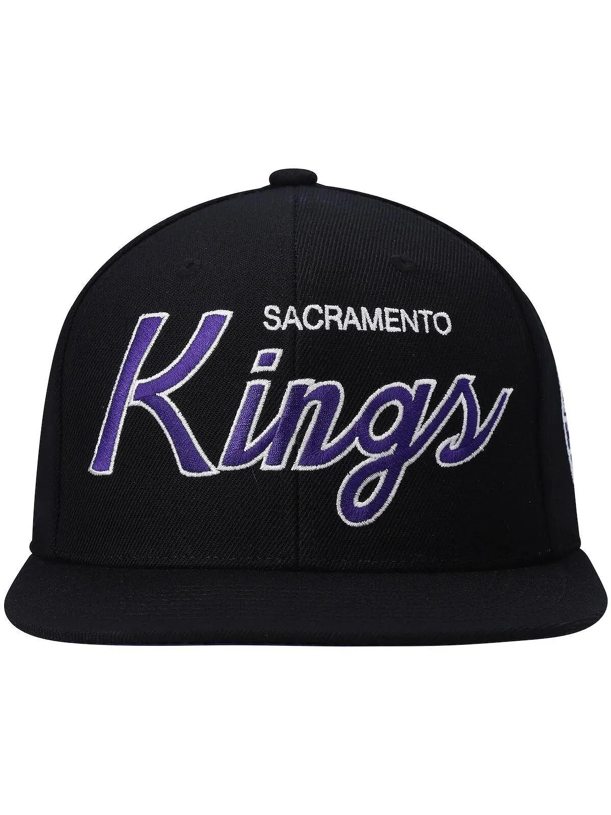 Мужская черная бейсболка Sacramento Kings Hardwood Classics Script 2.0 Snapback Mitchell & Ness — изображение 4 из 4, черный