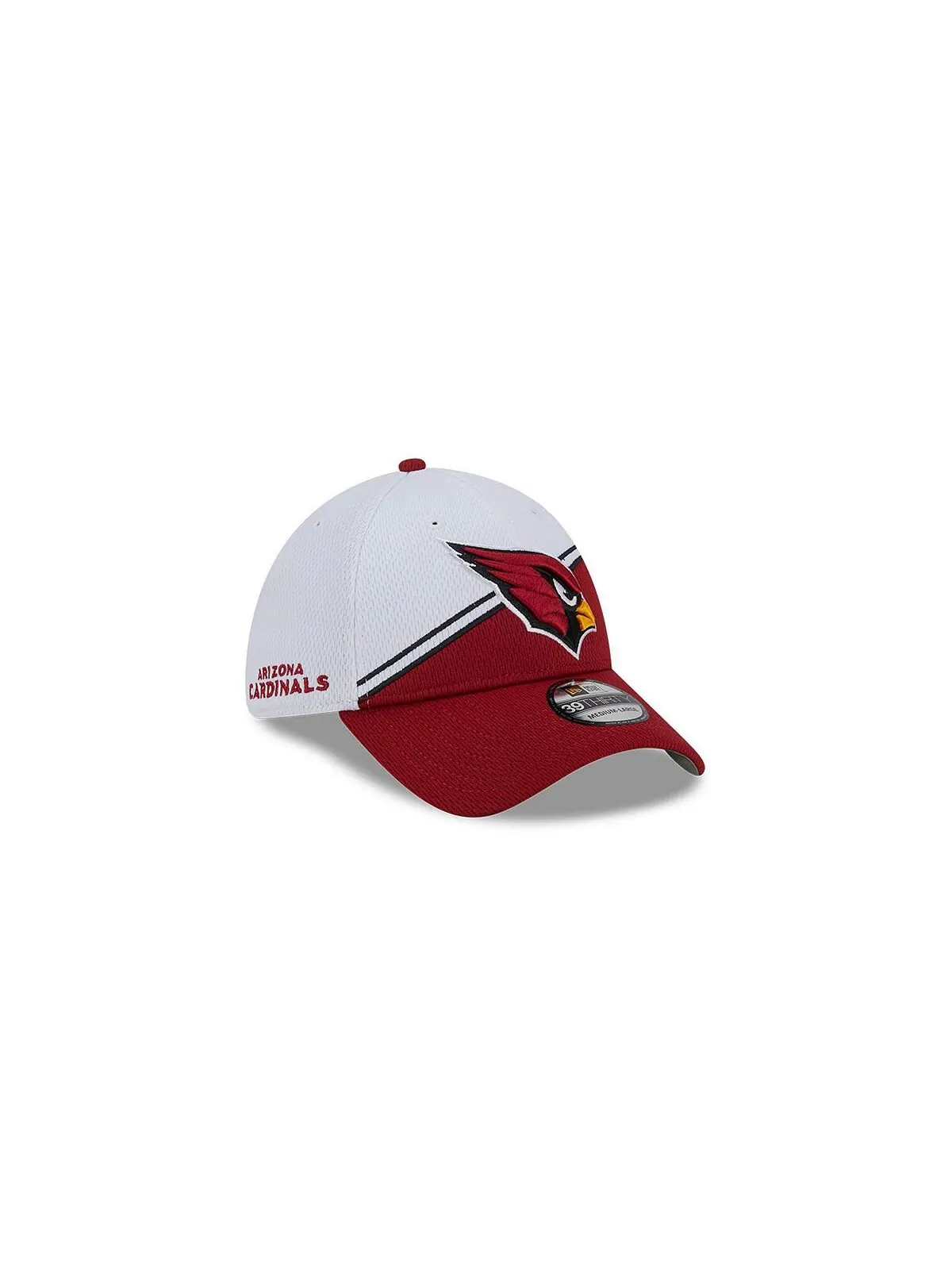 Мужская белая кепка Cardinal Arizona Cardinals 2023 NFL Sideline 39THIRTY Flex Hat New Era
